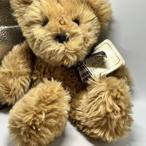 1993 Eden Basil Bear Collection Teddy Plush Stuffed Tan w/Tags 12" Perfect